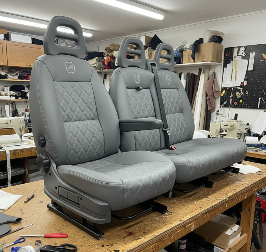 Fiat campervan dayvan seats upholstery Blue Note Upholstery